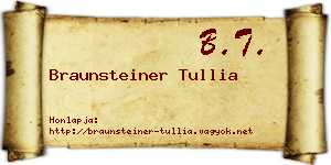 Braunsteiner Tullia névjegykártya